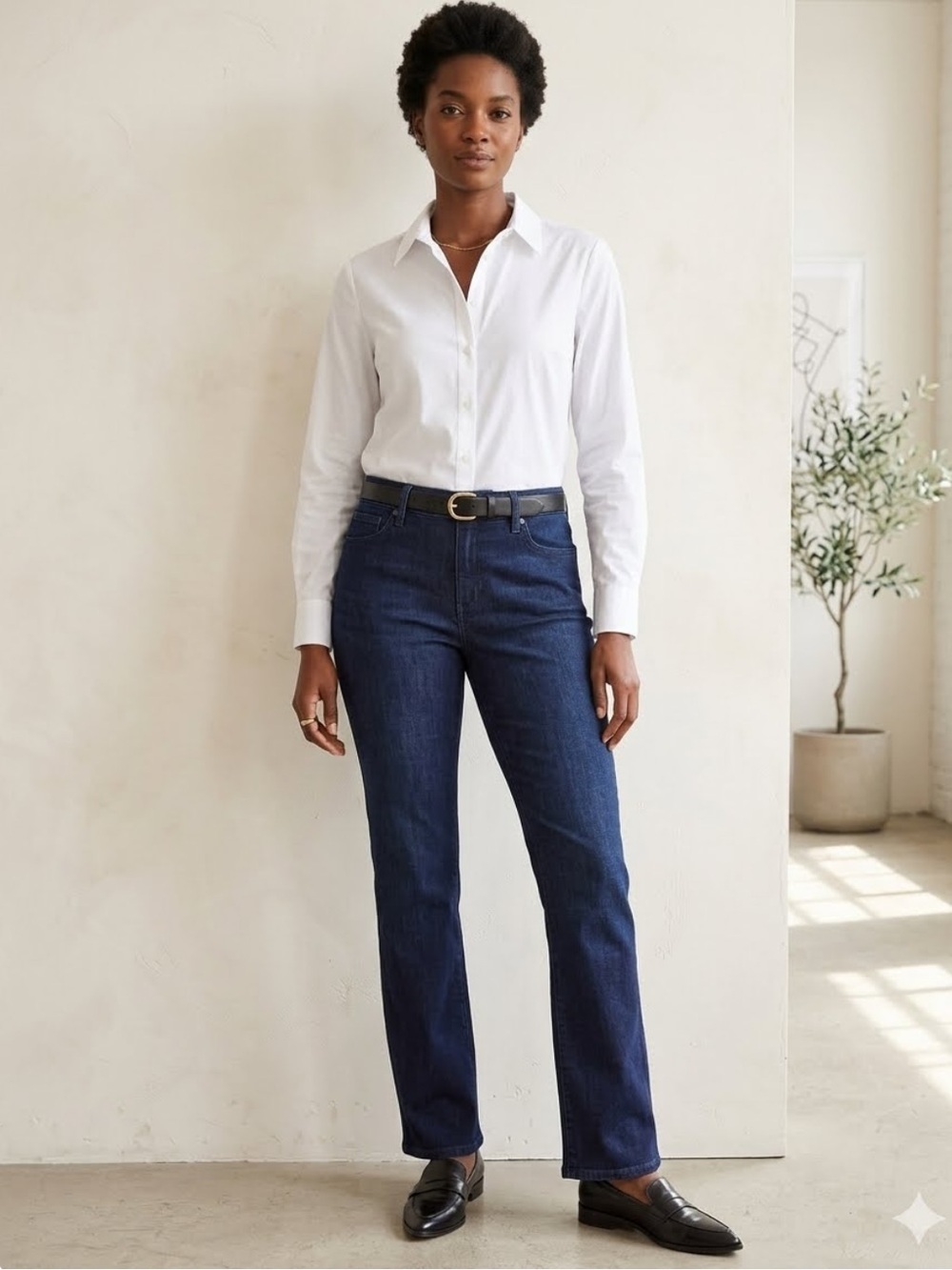 NYDJ Barbara bootcut jeans dark wash size 16P stretch